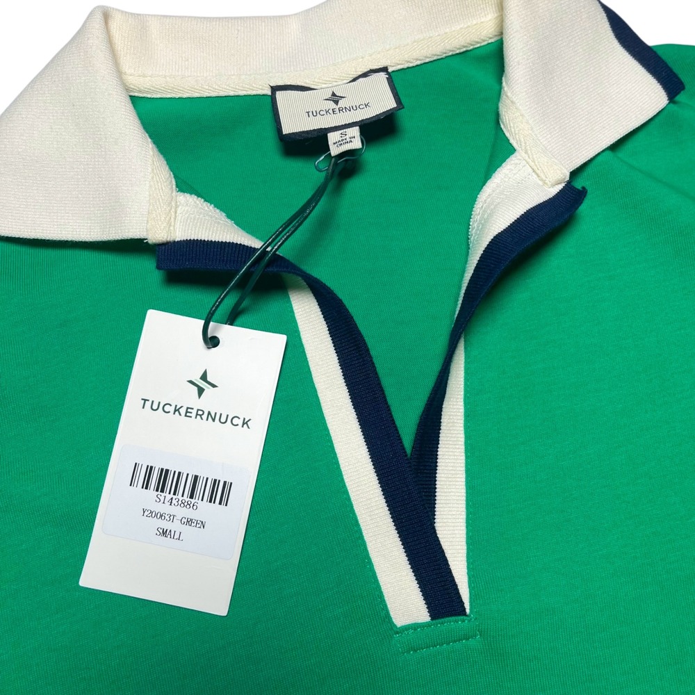 Tuckernuck NWT Dress Green Hutton Polo Shirt Mini Women's Sz S Preppy Coastal - Picture 5 of 12